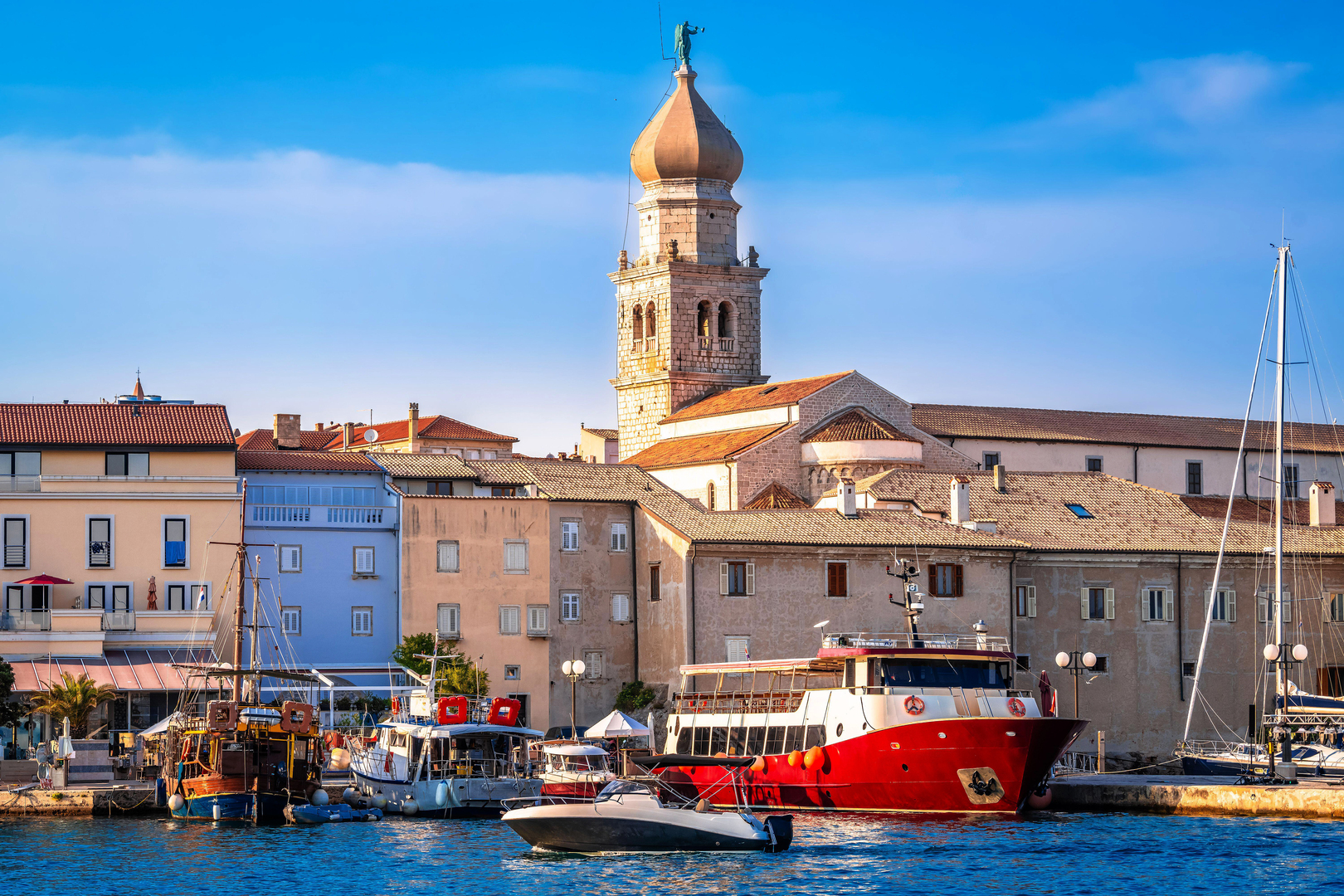 The scenic waterfront in Krk