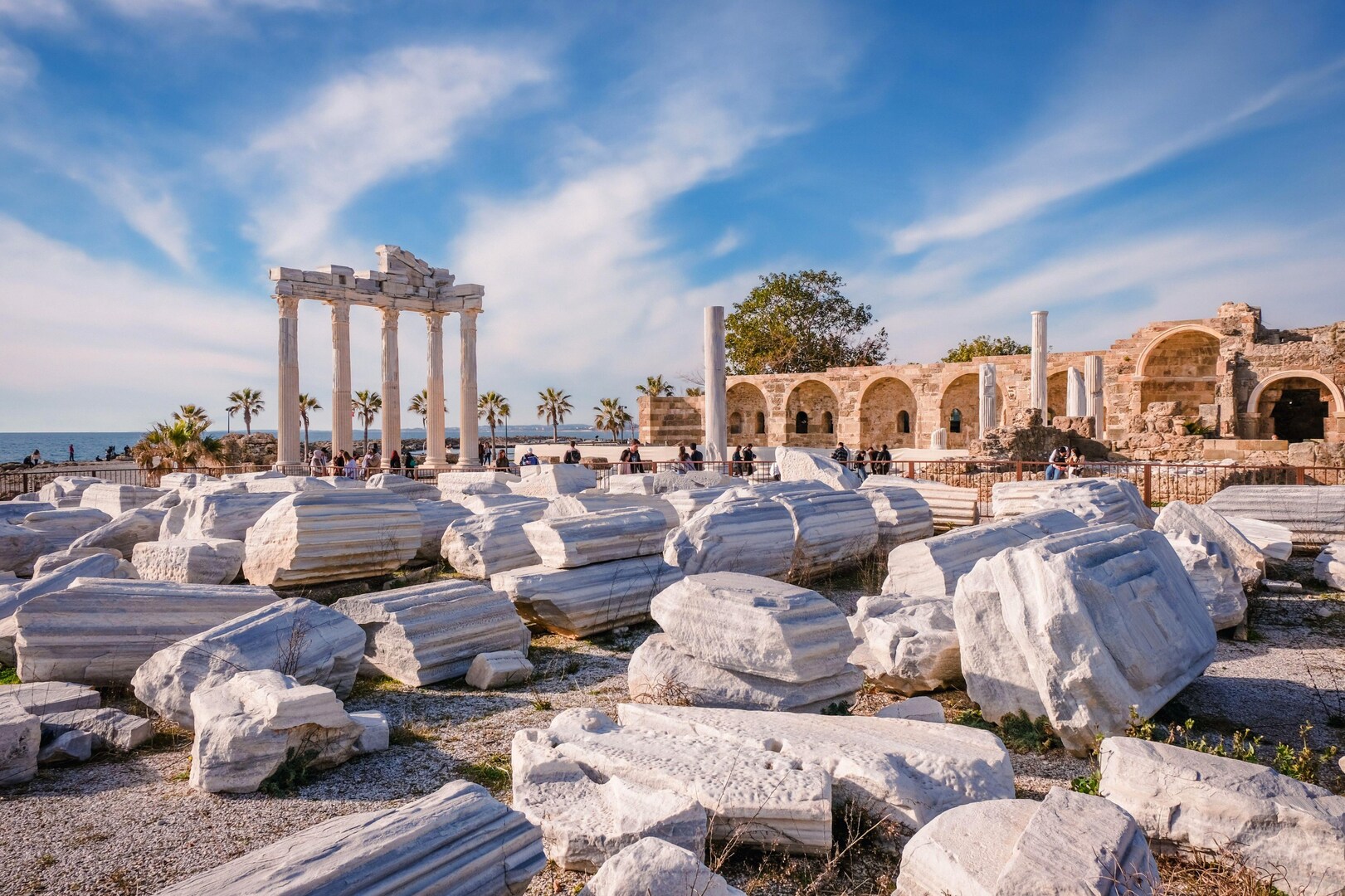 A historical site in Turkey, unaffected by wildfires