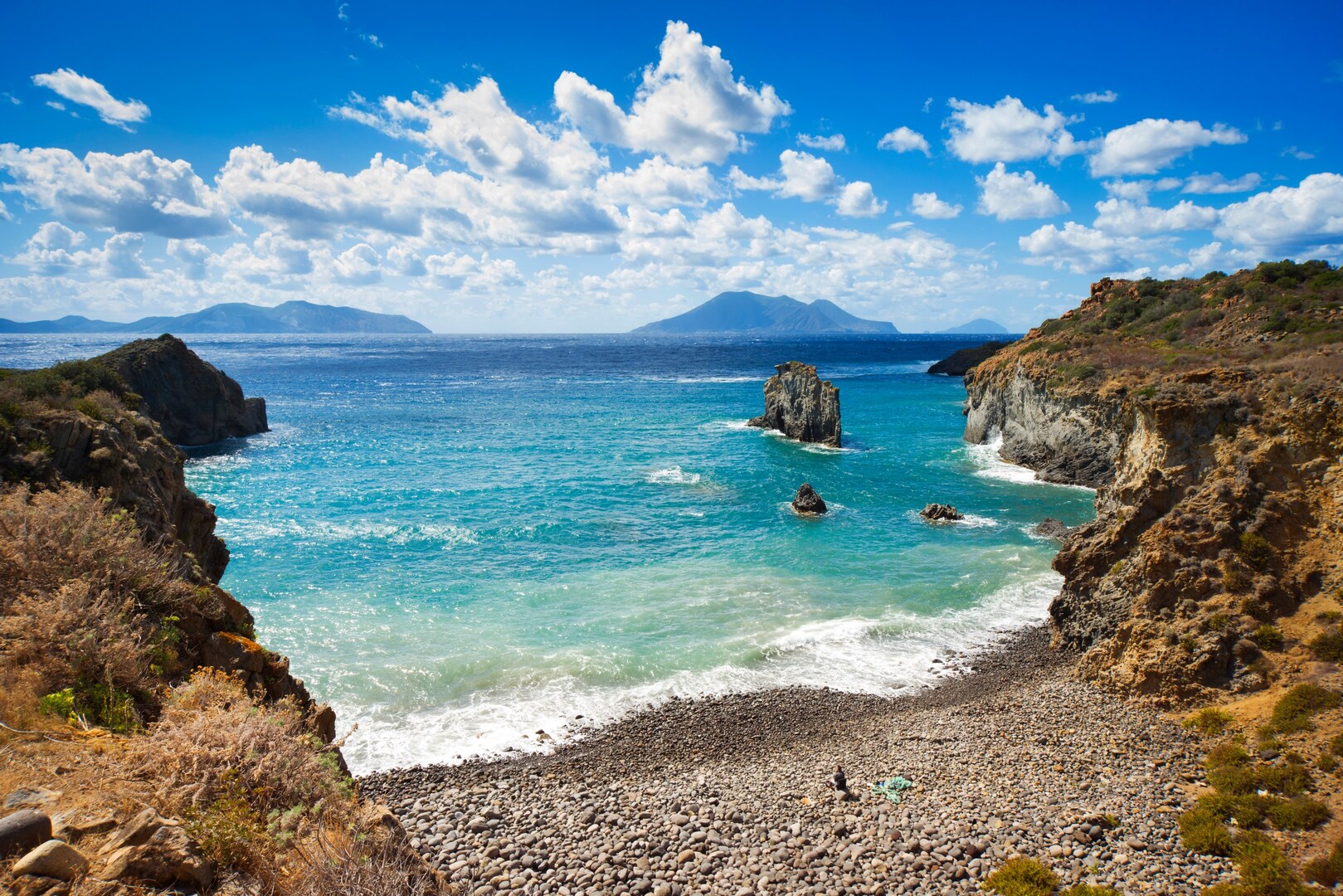 Cala Junco, Panarea, Sicily.