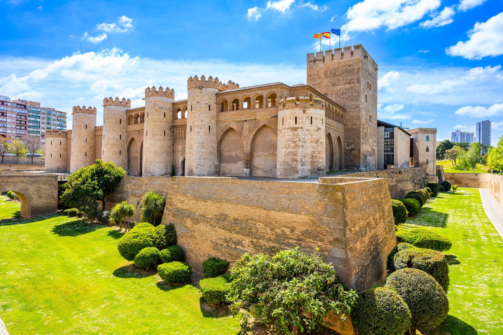 Aljaferia Palace in Zaragoza, Spain.