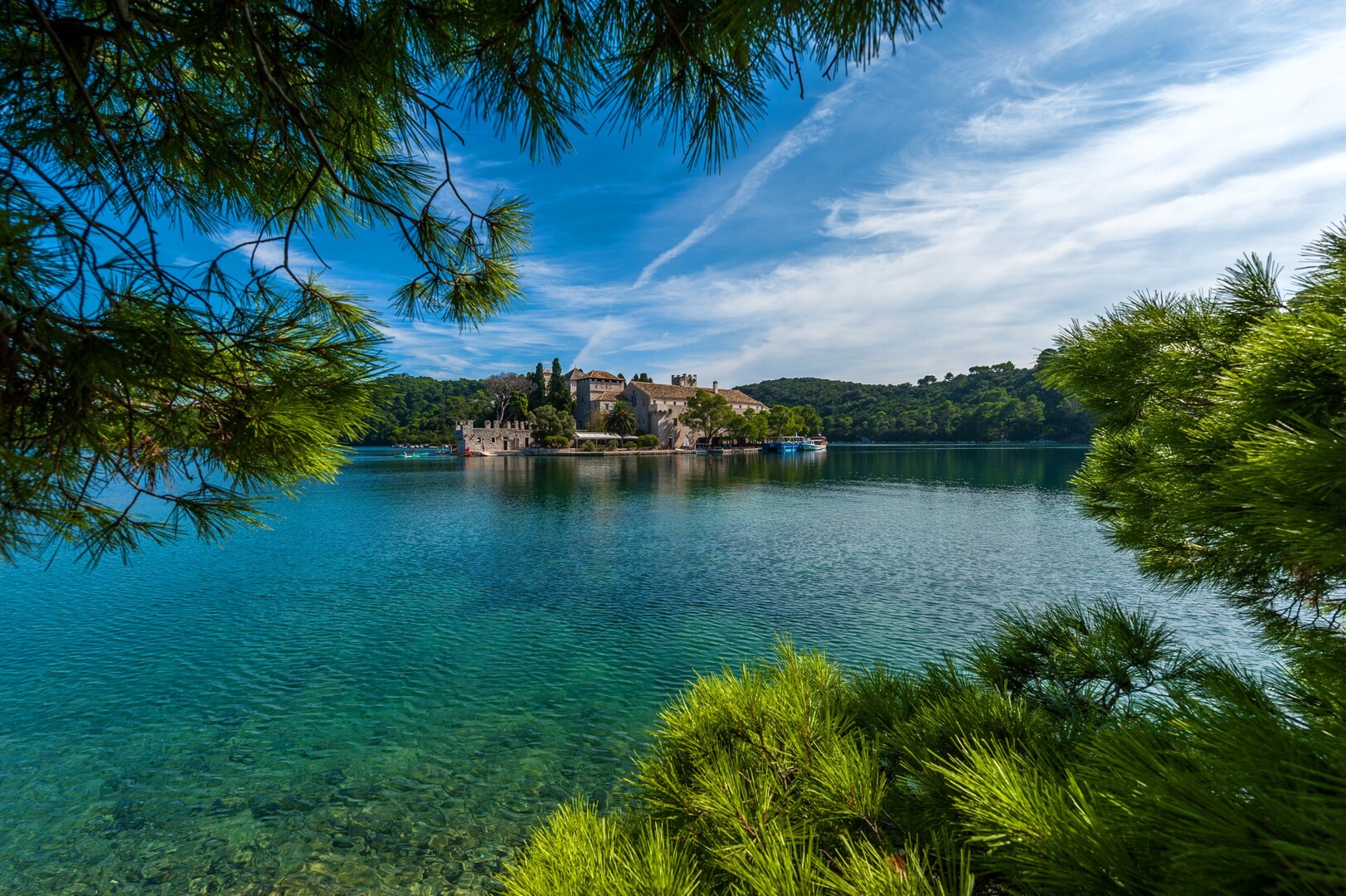 The lush green landscapes of Mljet