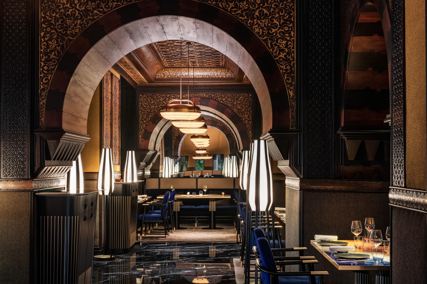 L’Asiatique, one of the restaurants at La Mamounia in Marrakesh, Morocco