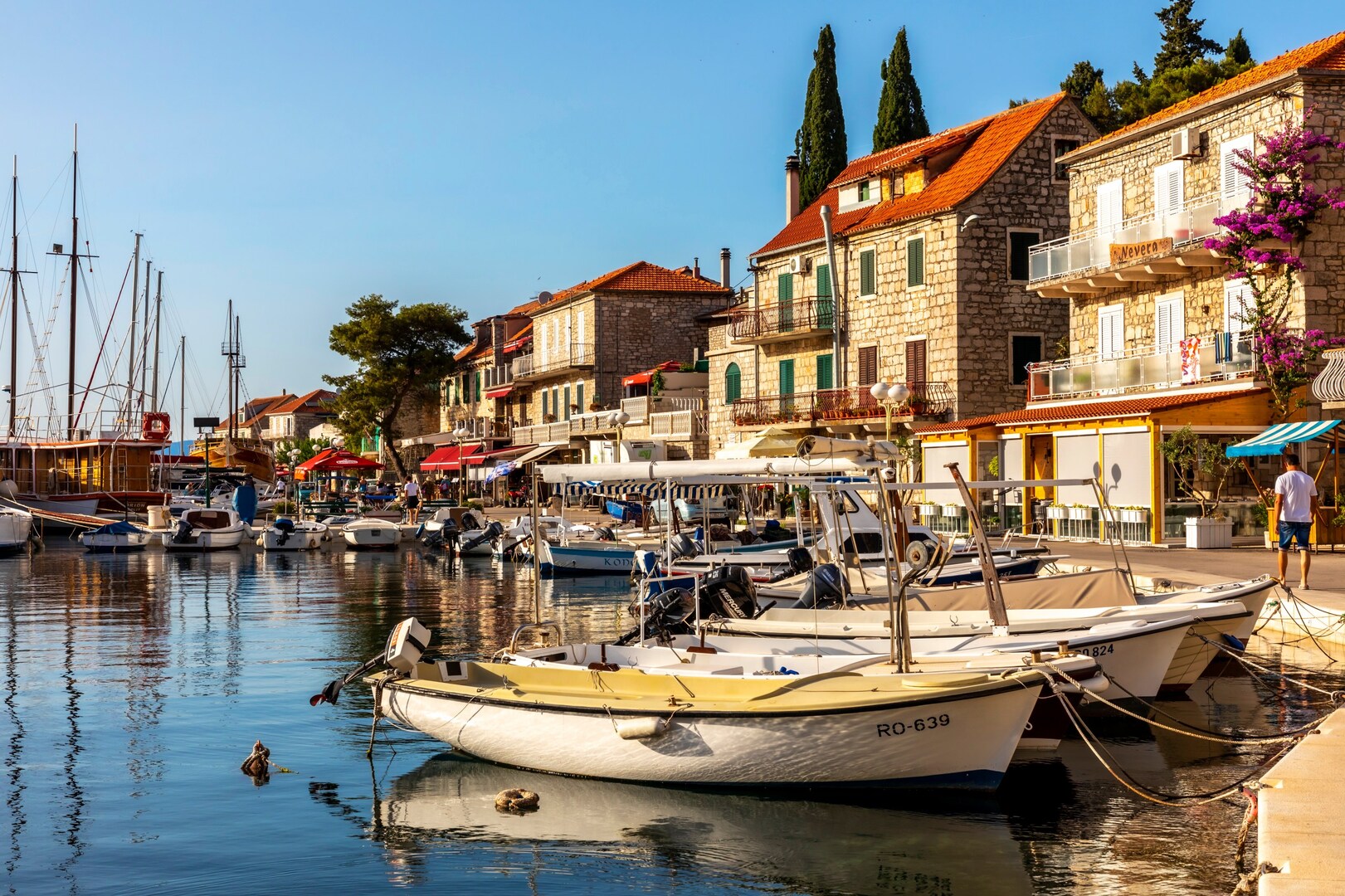 The harbor of Stomorska on Solta Island