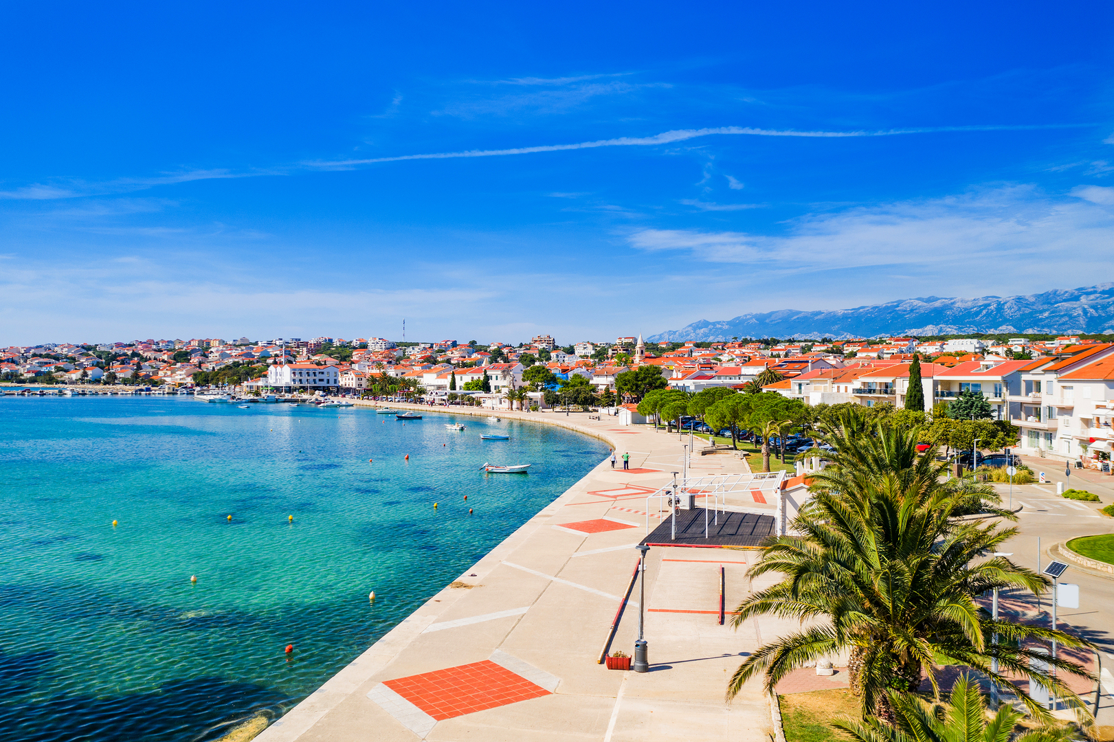 The scenic coastline of Pag
