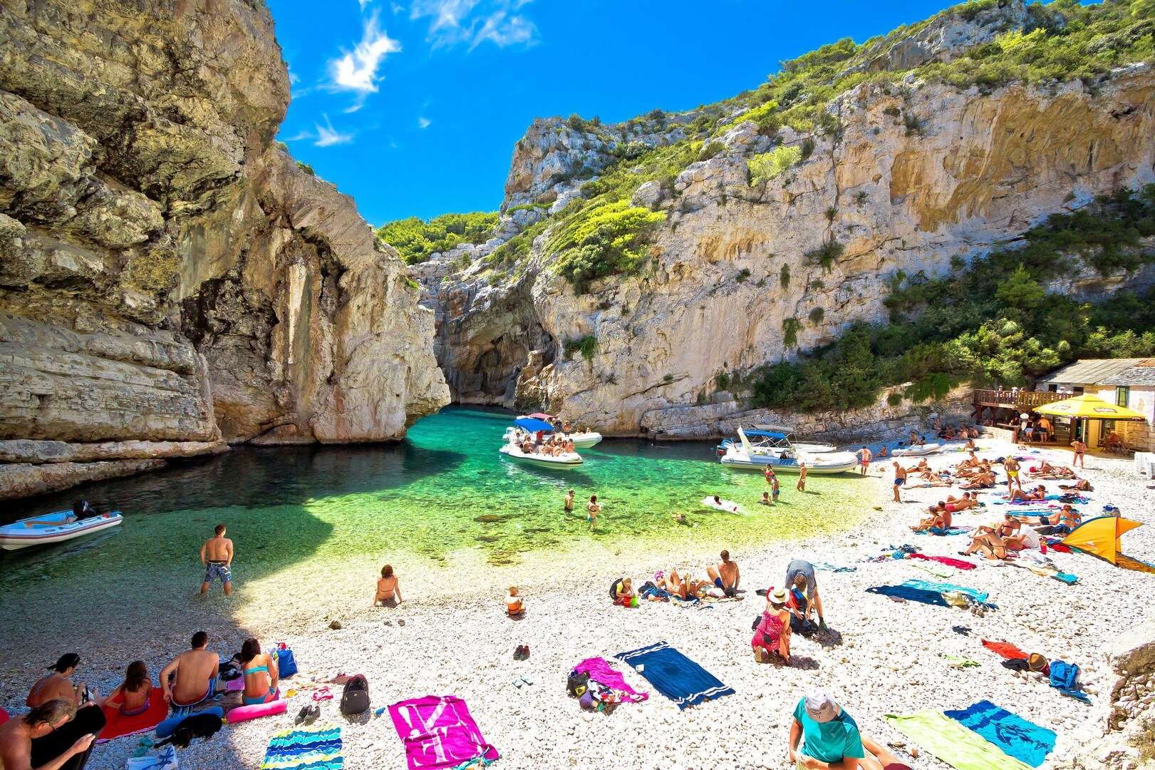 Stiniva beach on Vis Island, Croatia