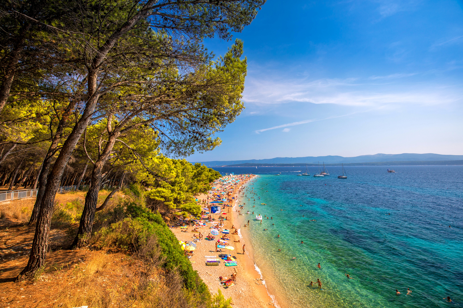 The iconic Zlatni Rat beach in Brac